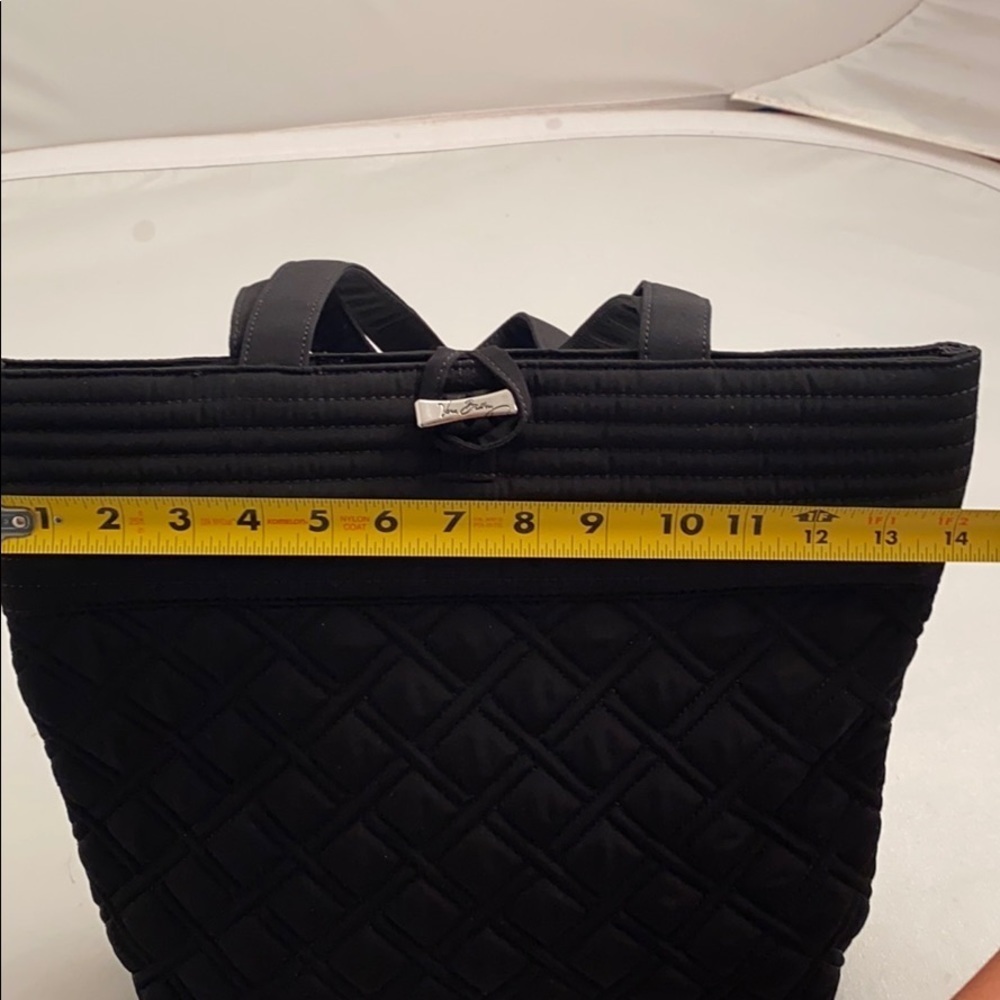 Vera Bradley quilted black toggle close tote bag - Picture 11 of 13